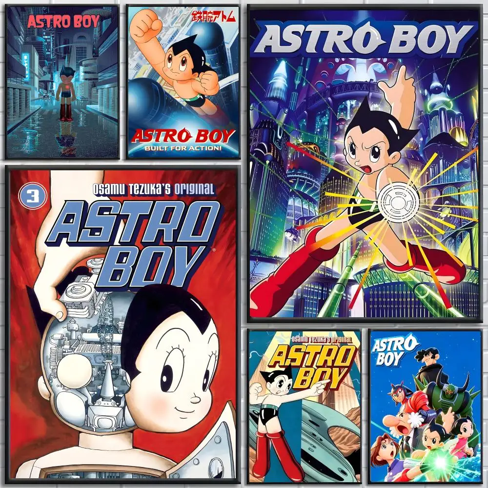Anime Astro Boy Poster poster Self-adhesive wall stickers, suitable for room decoration, high-quality printing.