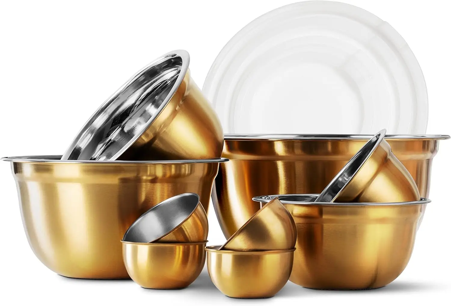 

18 Piece Mixing Bowls Set with Airtight Lids, Stainless Steel Bowl Organizers, Food Storage Containers, Meal Prep, Nesti