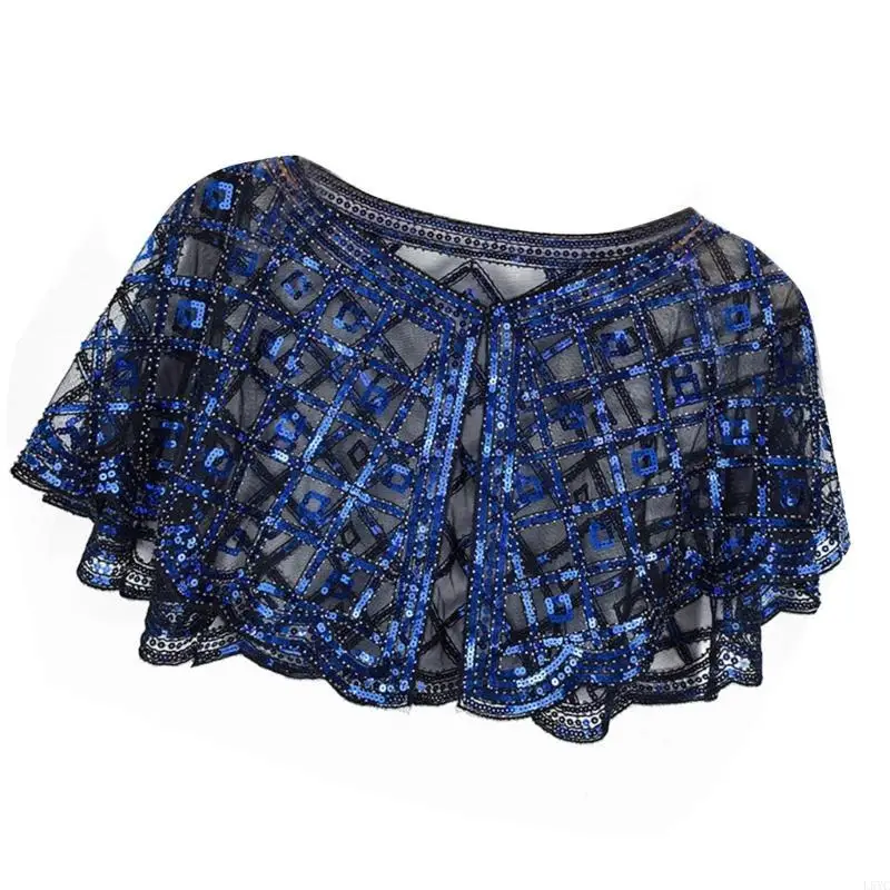 

L5YC 1920s Glistening Shawl for Women Flapper Evening Dress Accessories for Prom