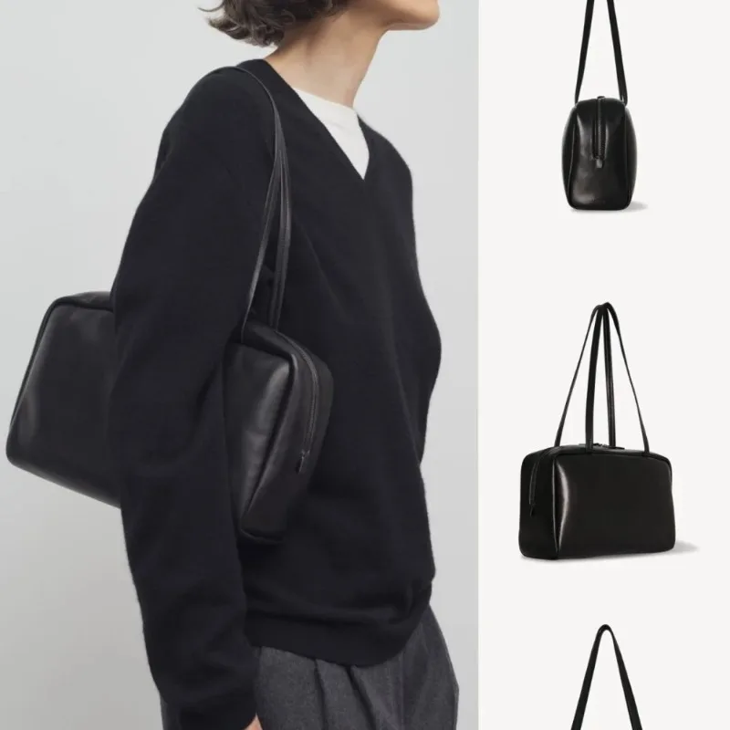 Customized Bowling Sheep Leather Bag Dance Genuine Leather Minimalist Luxury Single Shoulder Underarm Bag Commuter Briefcase