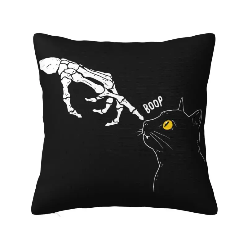 Custom Fashion Cat Spooky Boop Cushion Cover 45x45cm Soft Pillow for Sofa Square Pillowcase