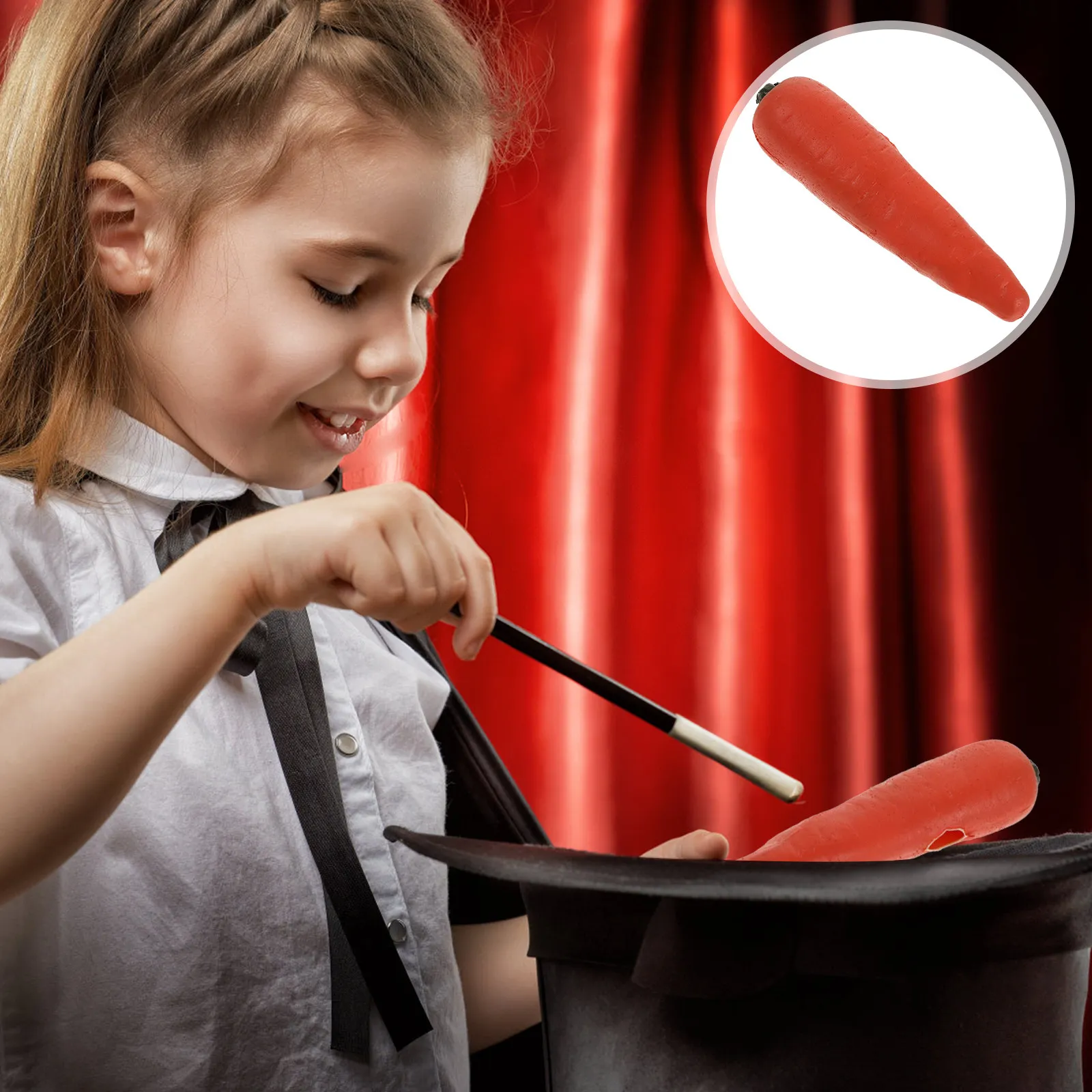 

Портативный складной реквизит-морковка для фокусов, трюков и магических представлений, для сценических выступлений, вечеринок, игр, пластиковый декоративный реквизит