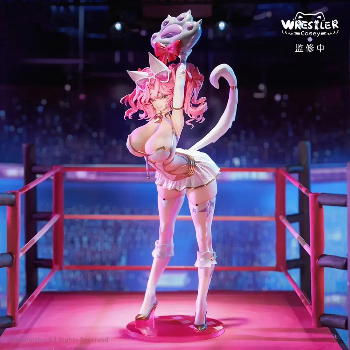 Original AniMester Sheepy Meow Wrestler-Cathy figura de Anime genuina PVC 32CM modelo coleccionable Satuette juguetes adornos regalos