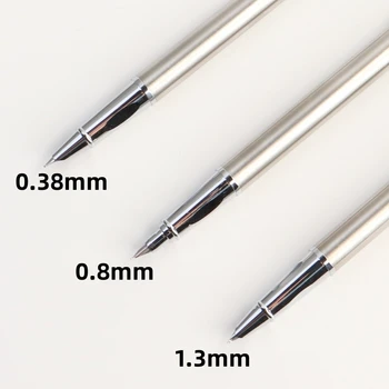 Luxe Metalen Vulpen 0.38/0.8/1.3mm Gebogen Penpunt Student Schrijven Pen School Art Oefening Handtekening Levert kantoorbenodigdheden