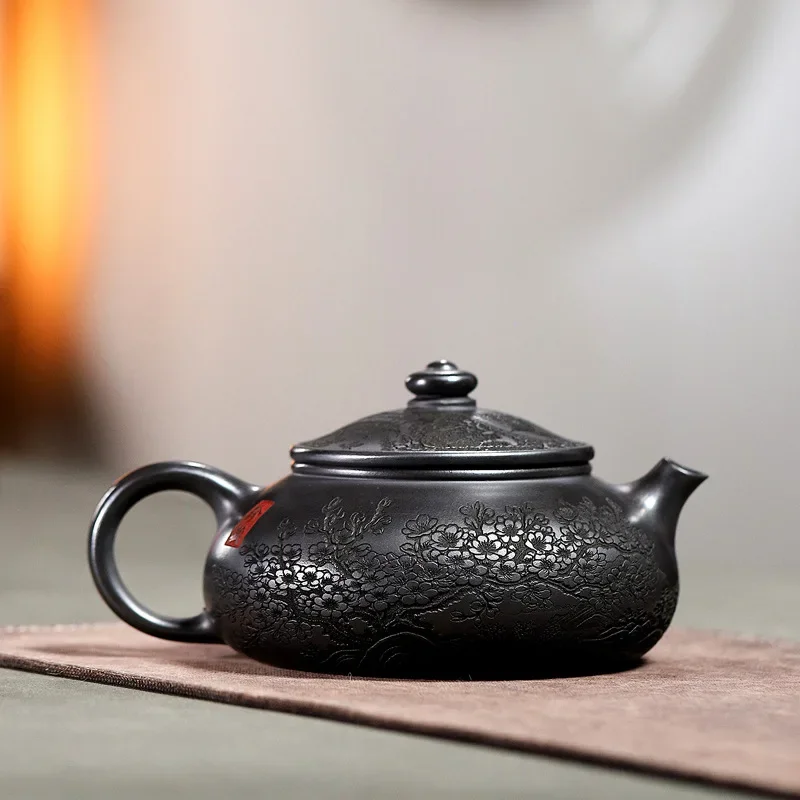 Authentic Yixing Original Ore Yellow Handmade Purple Clay Teapot Hanjiang Pot With Large Capacity Specifically For Personal