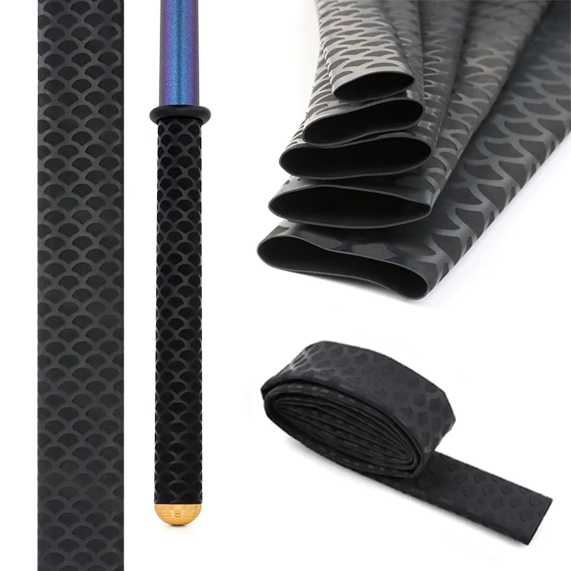 1M/1.6M Anti Slip Fishing Rod Heat Shrink Tube Dia.15 18 20 22 25 30 40 50mm Pure Black Bicycle Handle Bar Protect Sleeve Wrap
