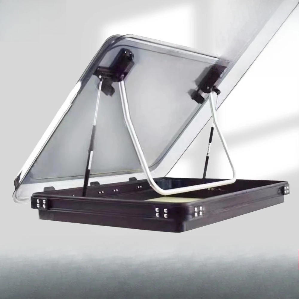 RV sunroof aluminum composite outer frame ABS integrated molding inner frame double-layer acrylic glass top