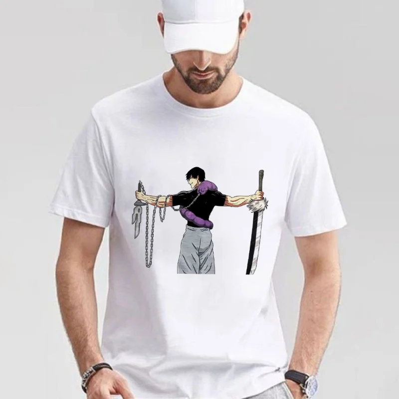 

0309 Toji Fushiguro Anime T shirt Jujutsu Kaisen Manga Men's print Graphic Tee Shirt 100% cotton Y2K clothes All size tops S-6XL