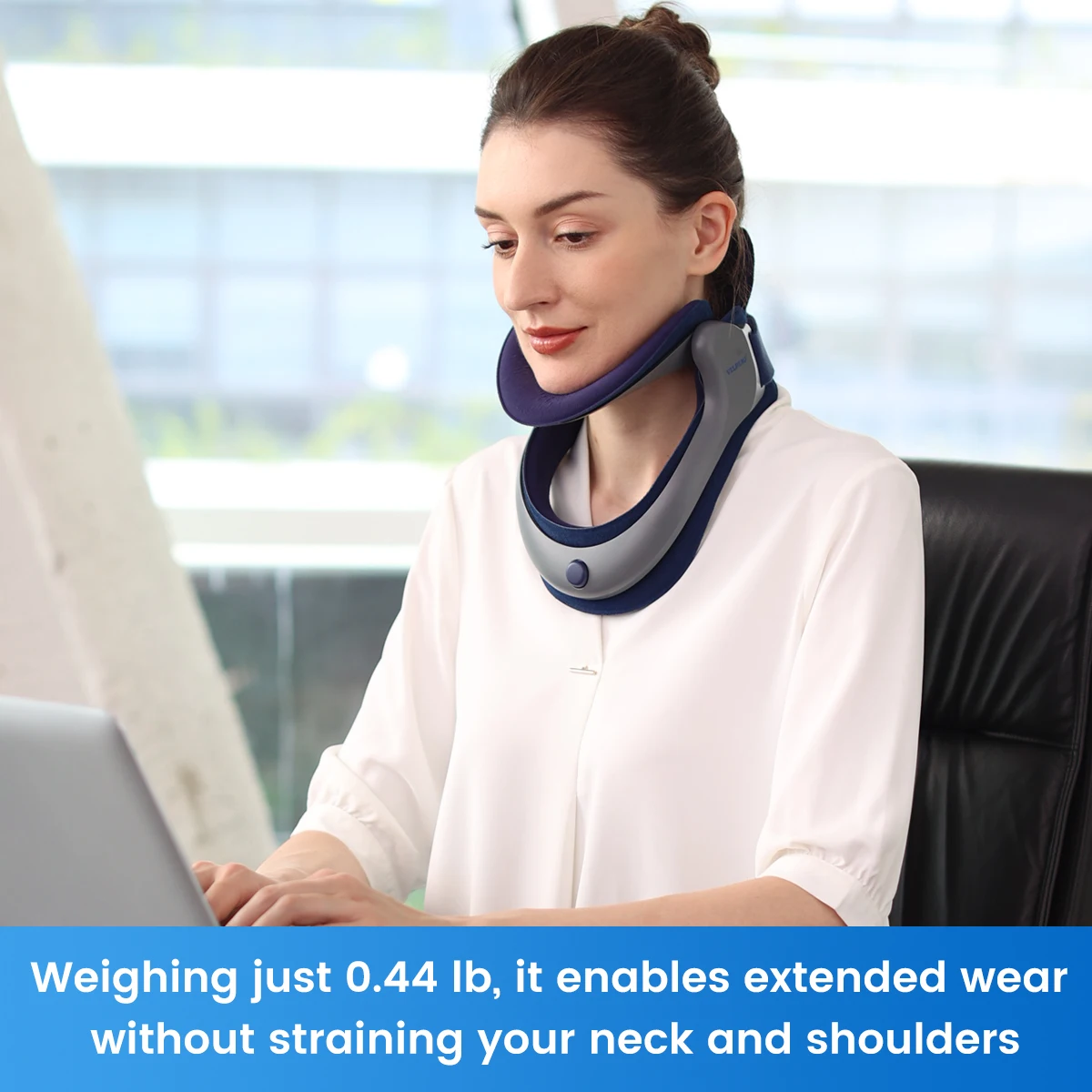 VELPEAU Cervical Traction Device Adjustable Neck Stretcher for Posture Correct and Decompression Neck Support for Men and Women