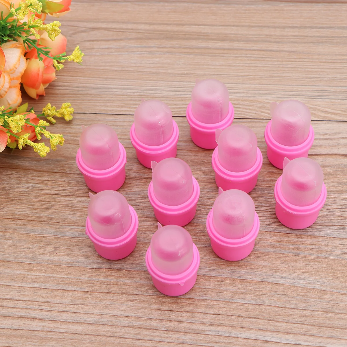 10 stücke Silikon Soaker Abdeckungen Wiederverwendbare Entfernen Kappen Uv Nagellack Entferner Werkzeuge Für Maniküre Nagel Entferner Abdeckungen