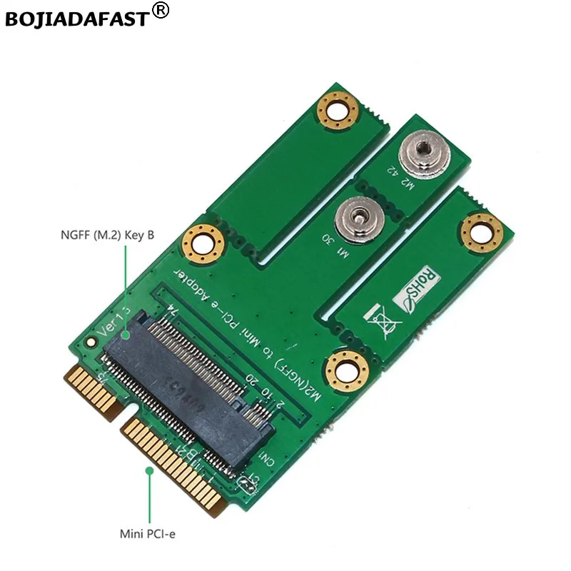 واجهة PCI-E MPCIe صغيرة إلى بطاقة مهايئ لاسلكي M.2 NGFF B-Key لوحدة WWAN 3G 4G LTE مودم GSM