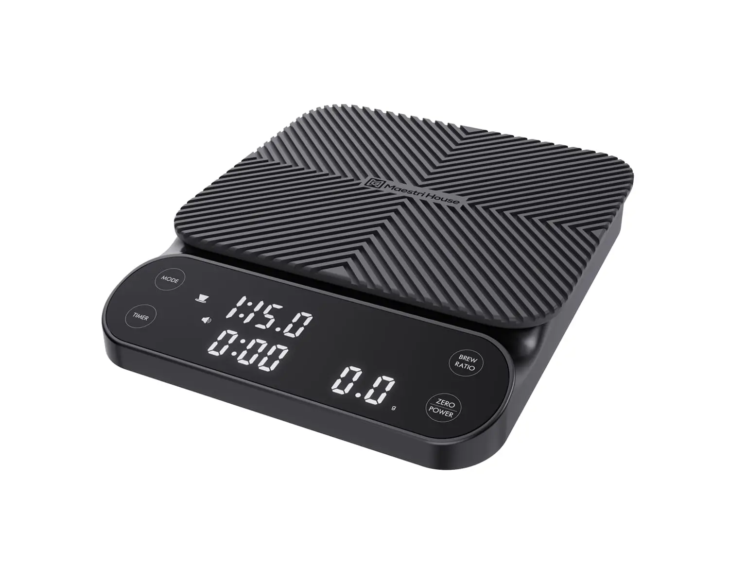 

3kg/0.1g Rechargeable Coffee Scale with Timer, 3 Brew Modes, Adjustable Ratios & Flow Display for Pour-Over, Espresso