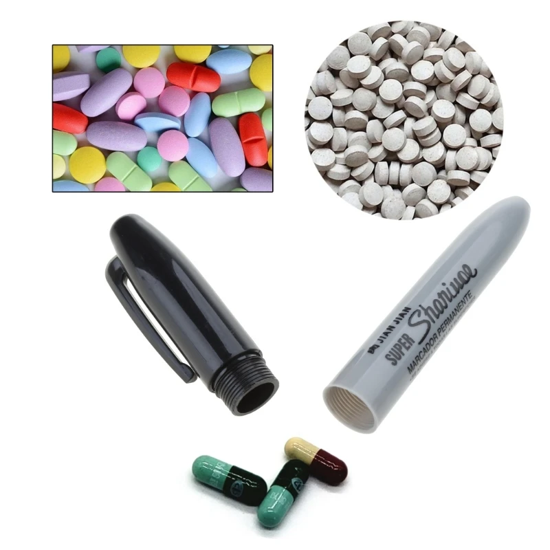 Pen Shape Storage Container Hiddens Secret Compartment Box Safe to Hide Money Pills Jewelry Marker Hider Pens Security