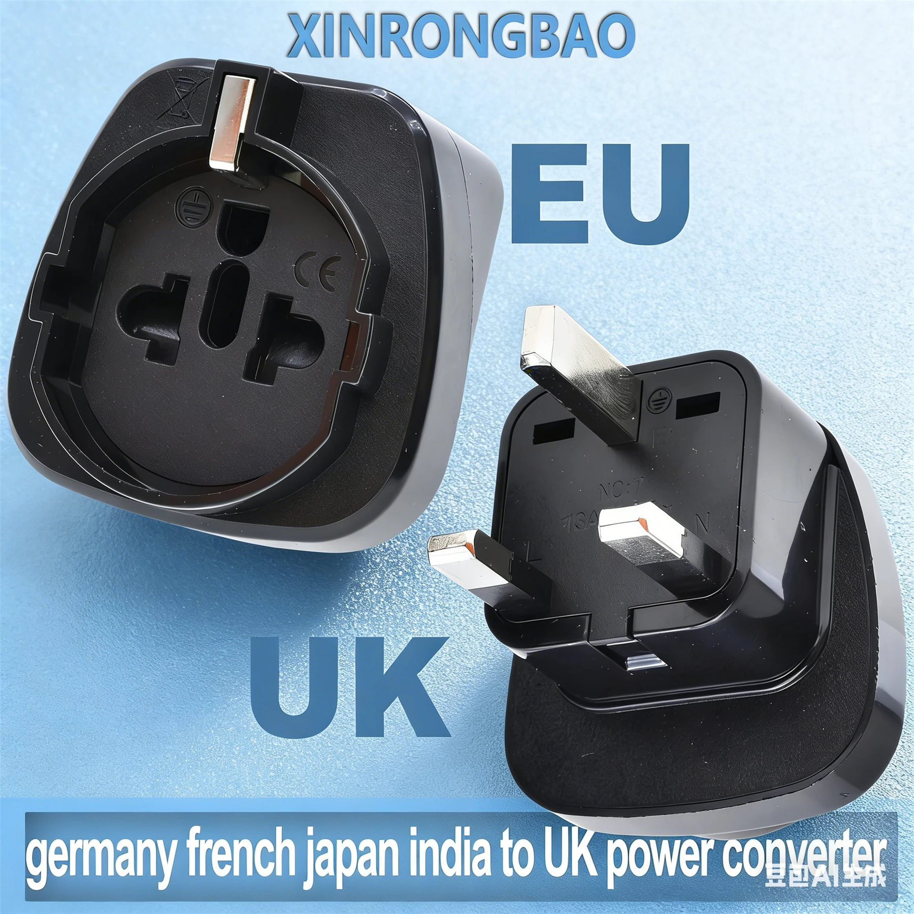 White Universal European EU To UK Plugs germany french japan india to Britain Dubai Singapore power converter travel charger