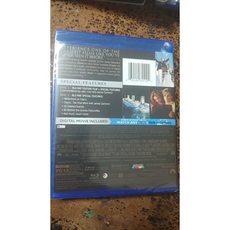 Genuine Blu-ray Disc Titanic American Version English Subtitles Brand New Unopened Idle Transfer