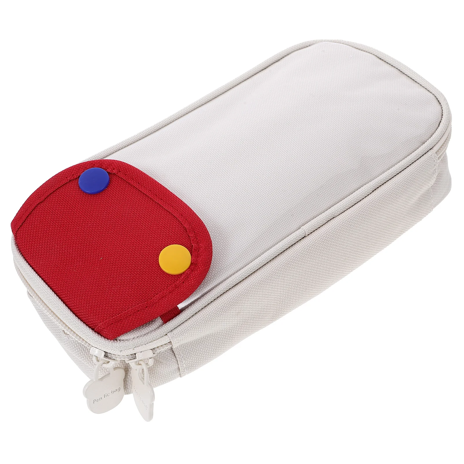 

Pencil Case Two color Stitching High Capacity Cute Bag for School Office Supplies Cartoon Canvas Storage Pen Holder