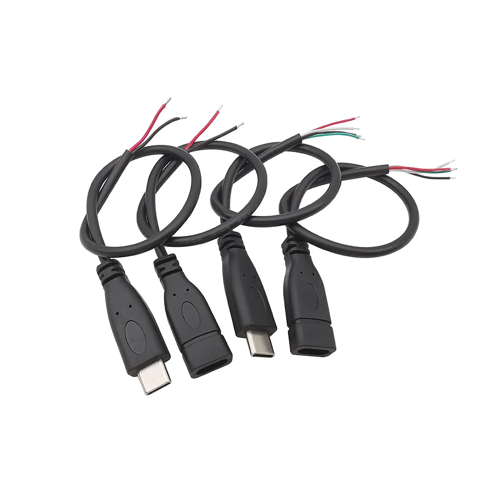 Connecteur de chargeur Micro USB / Type C USB 2.0 Type A mâle femelle, câble d\'extension d\'alimentation, fil de bricolage, ligne de données, 2