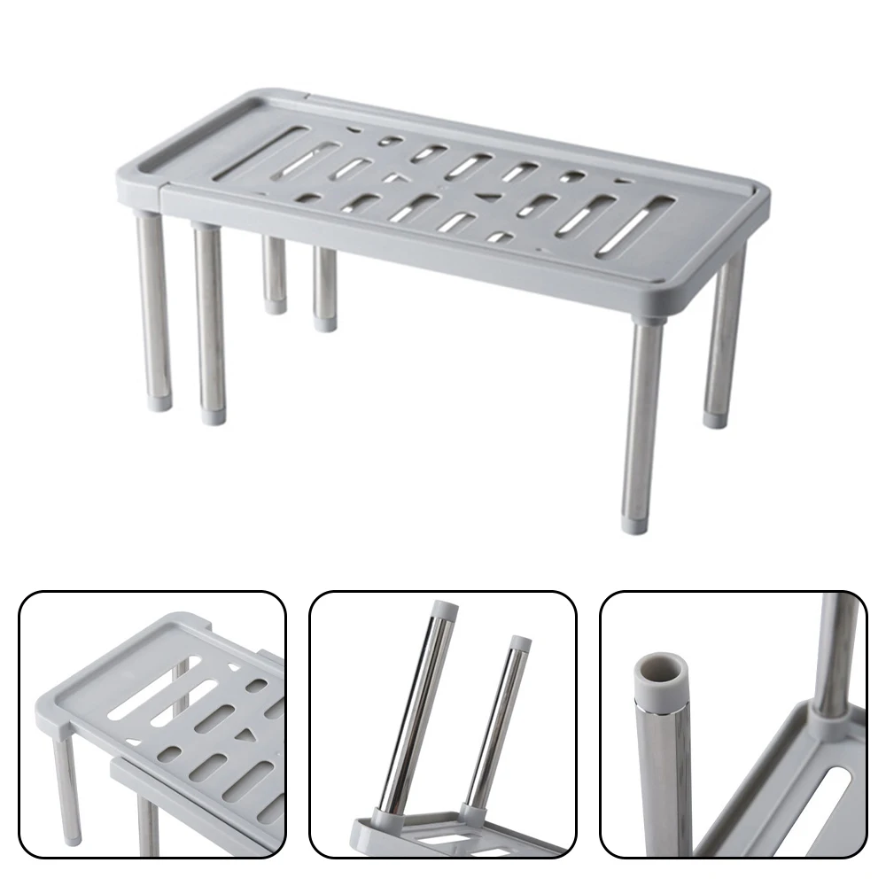 1PC Spice Bottle Rack Kitchen Spice Rack Retractable Cabinet Retractable Lengthened Drain Bowl Rack image 6