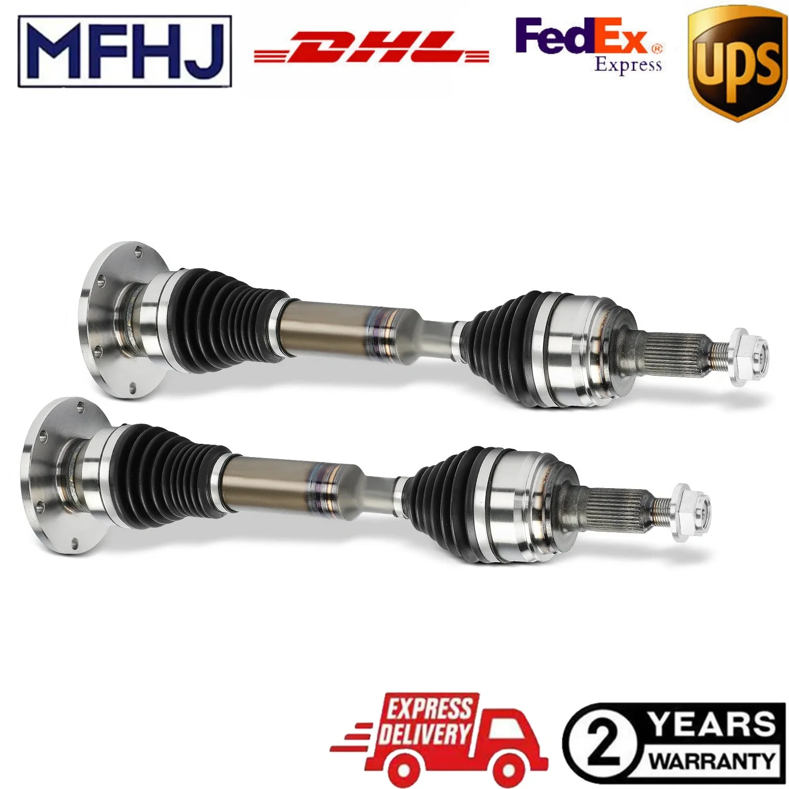 2x Front Extended Travel CV Axle Assembly for Chevy Silverado 1500 GMC Cadillac 1AACV01066, GM8228XTT