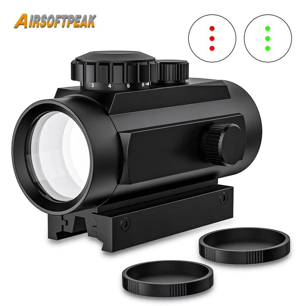 

1x30mm Red Dot Sight Airsoft Hunting Crossbow Riflescope 5 Levels Brightness Illuminated Red Green Dot Collimator Reflex Sight