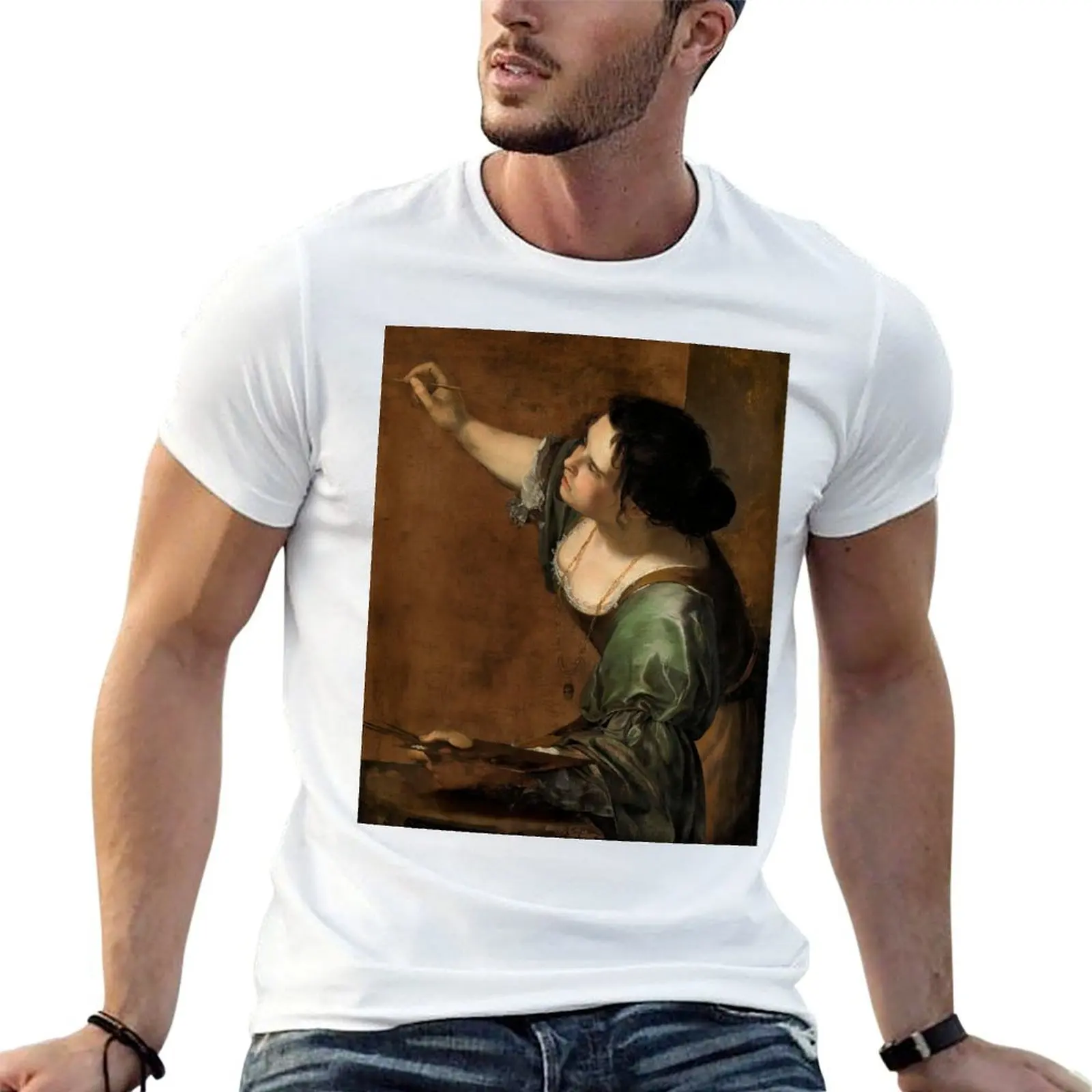 

(1638) man - of Self-Portrait the Artemisia graphic Gentileschi t Allegory as for Painting shirts T-Shirt tees