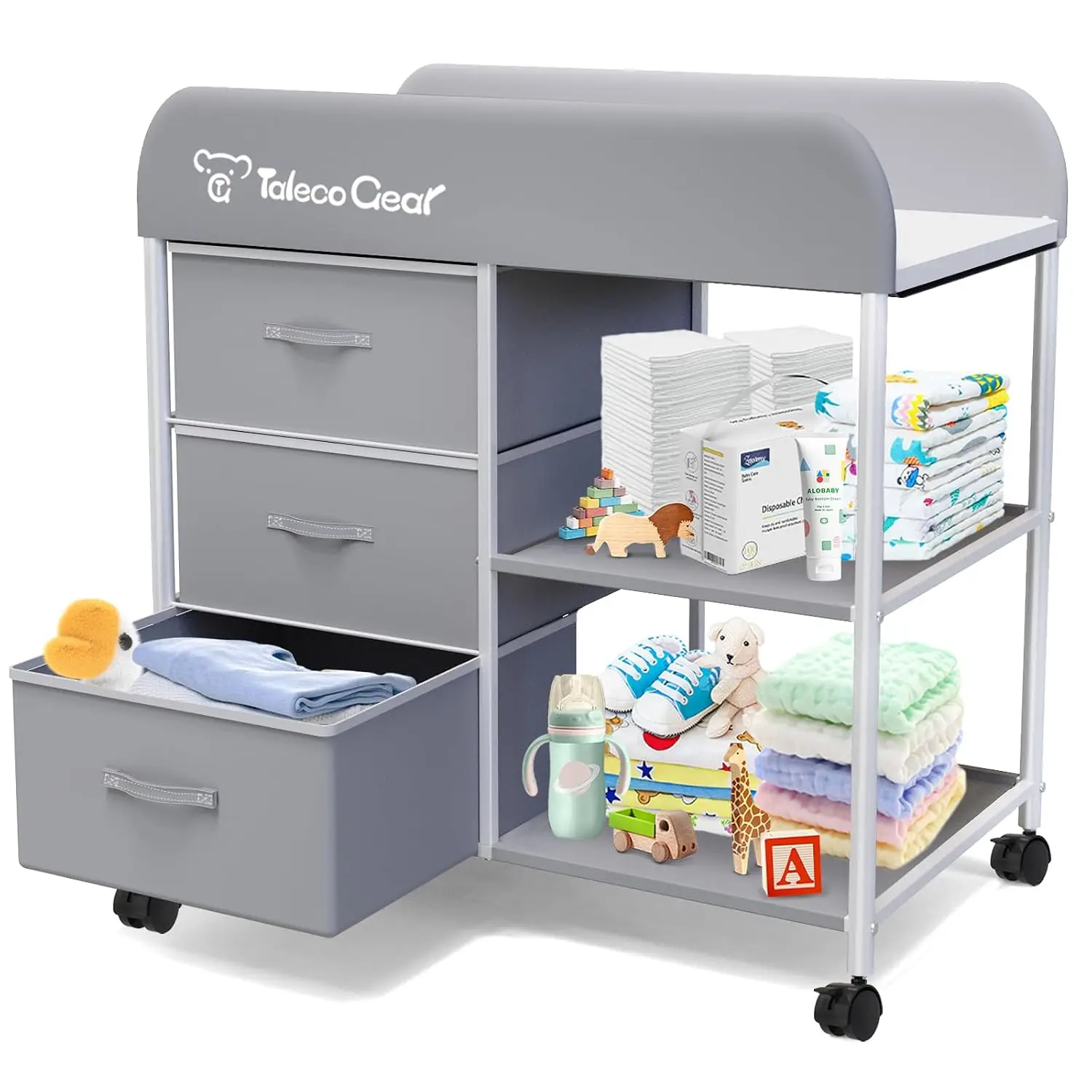 Baby Changing Table, Portable Table, Diaper Station with Waterproof Pad, Table Dresser