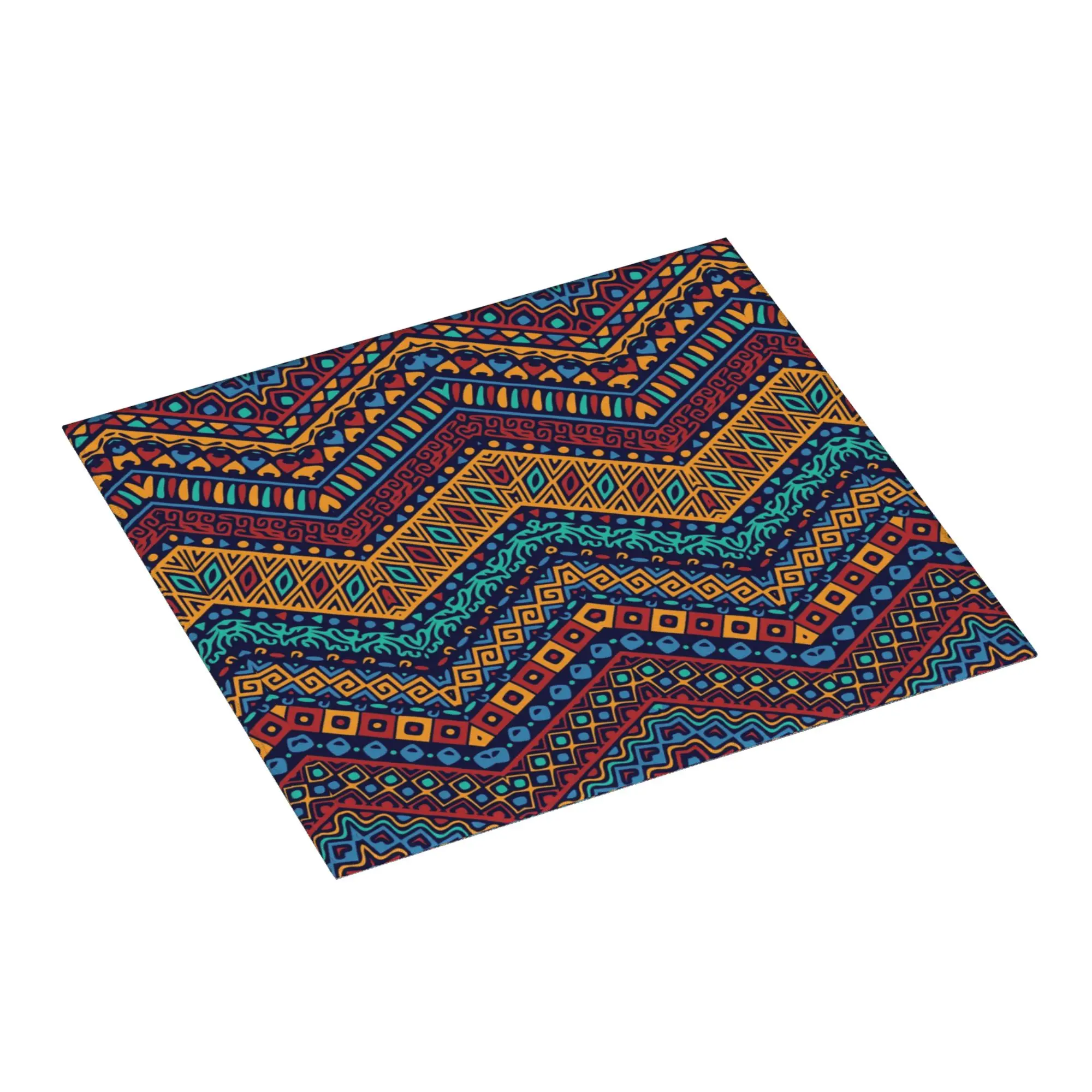Colorful African Tribal Print Non‑Slip Waterproof Absorbent Barware Tableware Ankara Ethnic Bathroom Drying Mat For Kitchen