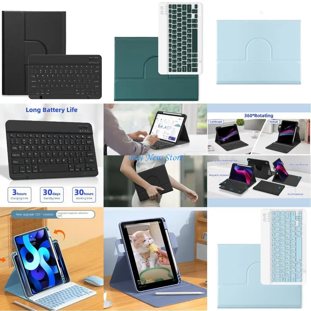 

20CE Case For Pad 10.9'' 2022 10th with Keyboard Wirelessly Keyboard Case