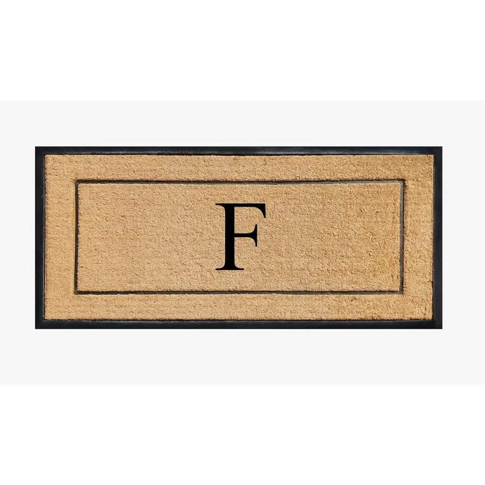 Natural Coir and Rubber Large Monogram Door Mat 30x60 Inches Thick Durable Door Mat Room Floor Carpet for Bedroom Rugs Choice