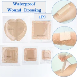 5 Sizes Bordered Adhesive Dressing Pad Waterproof Silicone Gel Dressings for Bedsores Sacrococcygeal Buttock Wound