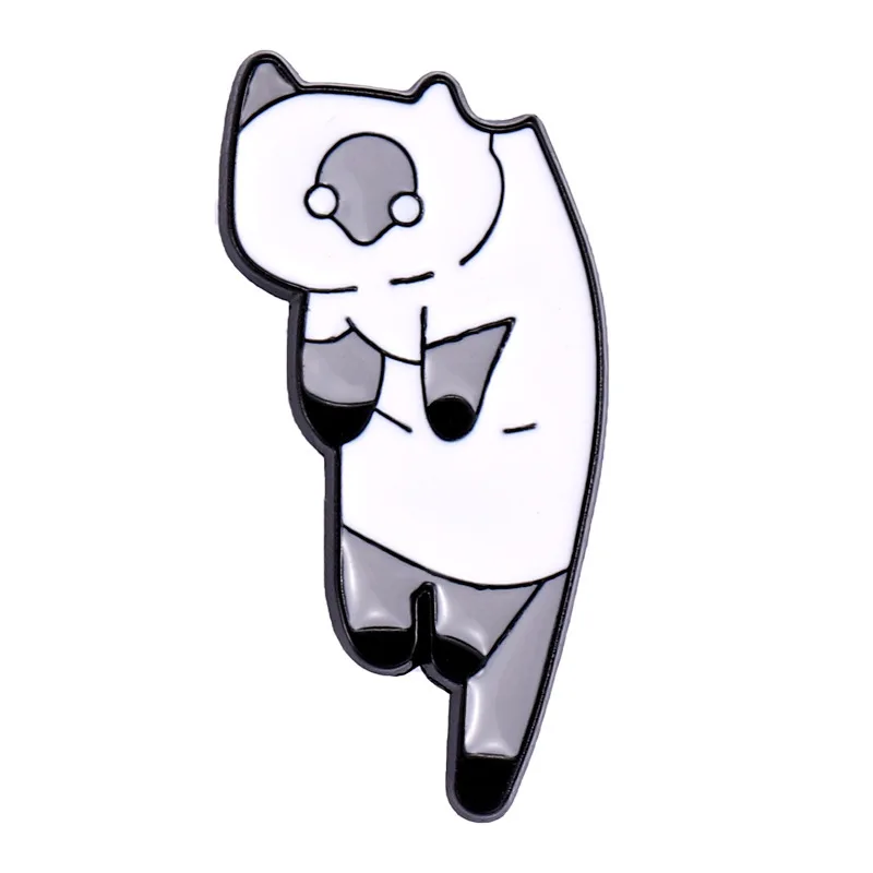 Hanging lazying cat Enamelled Brooches Funny Cartoon Pins Backpack Lapel Badges Fashion Jewelry Accessories Festival Souvenir Gi