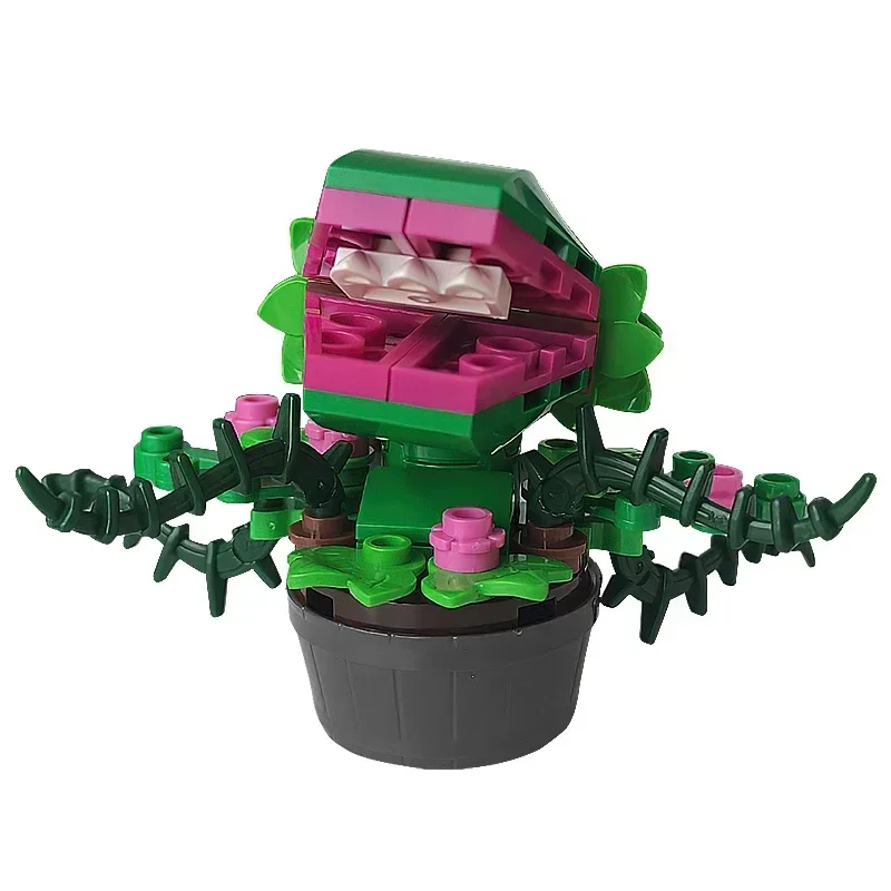 MOC Potplanten Cannibal Bloemen Bouwstenen Voor Film Audrey II-Kleine Winkel van Horrors Bloemen Model Speelgoed kinderen Kerstcadeaus