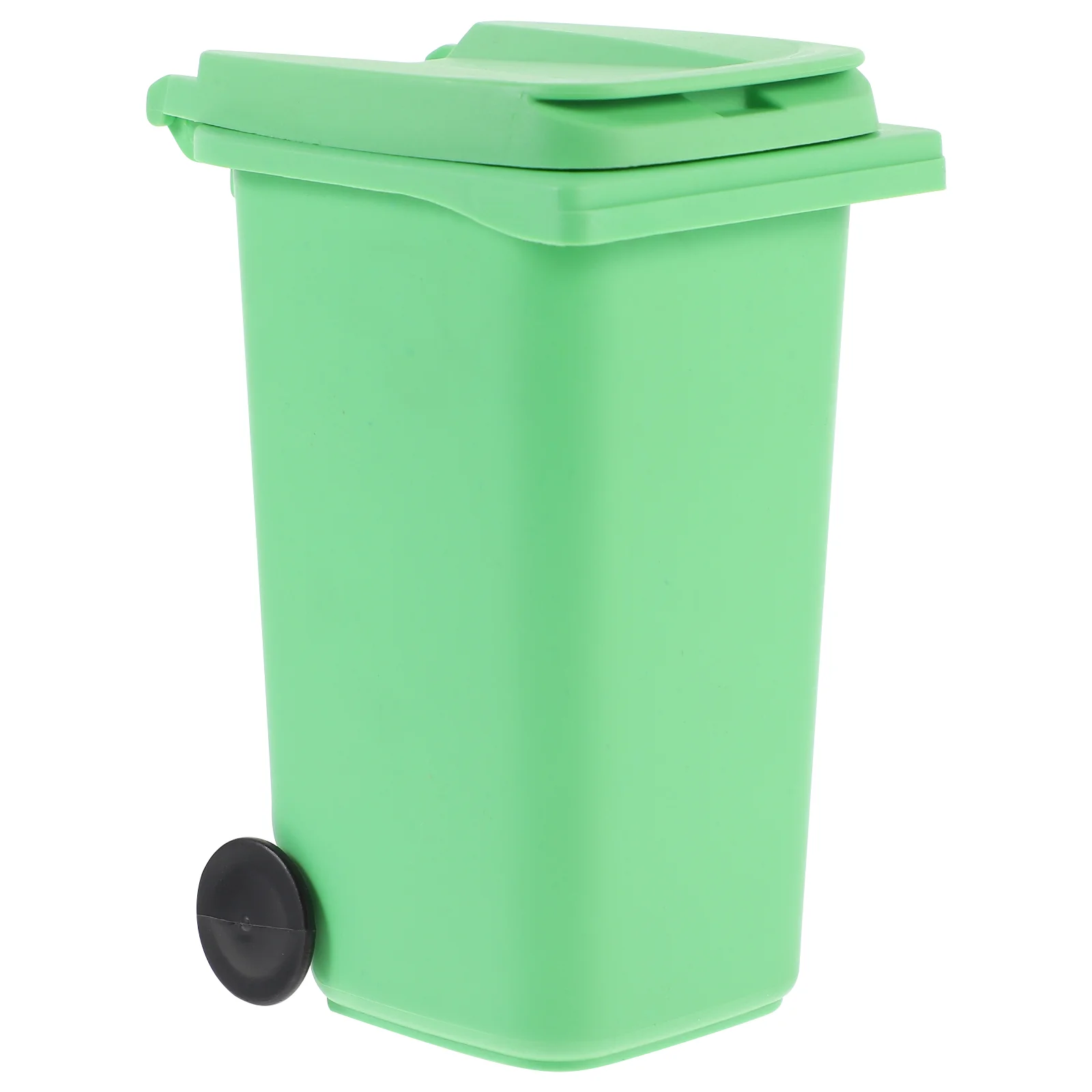 

Trash Can Pen Holder Desktop Mini Storage with Cover Plastic Small Garbage Bucket