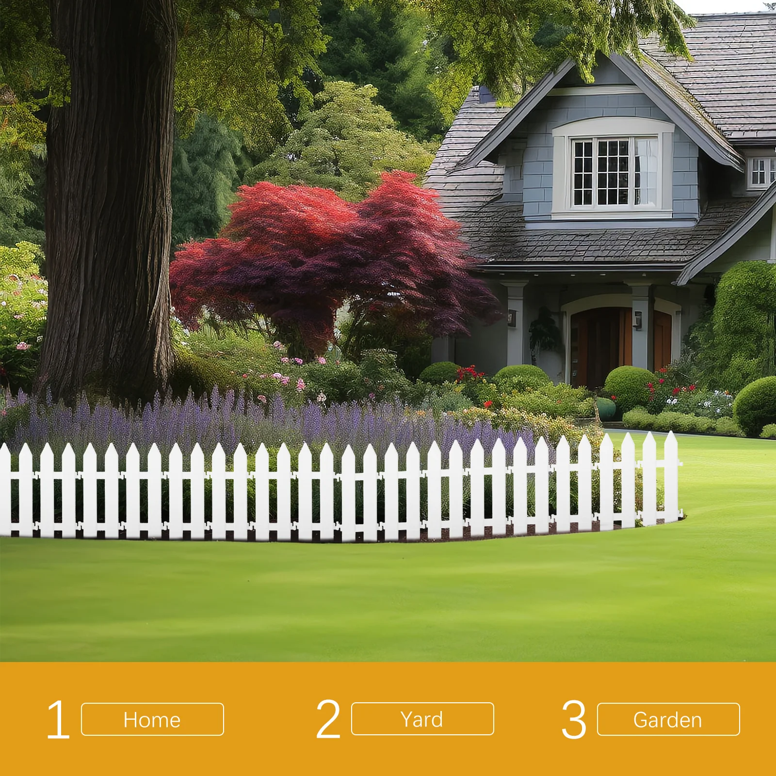 

10Pcs Plastic Fence Tough Miniature Landscape Fence for Yard Garden Decoration and Lawn Guardrail Lawn Guardrail