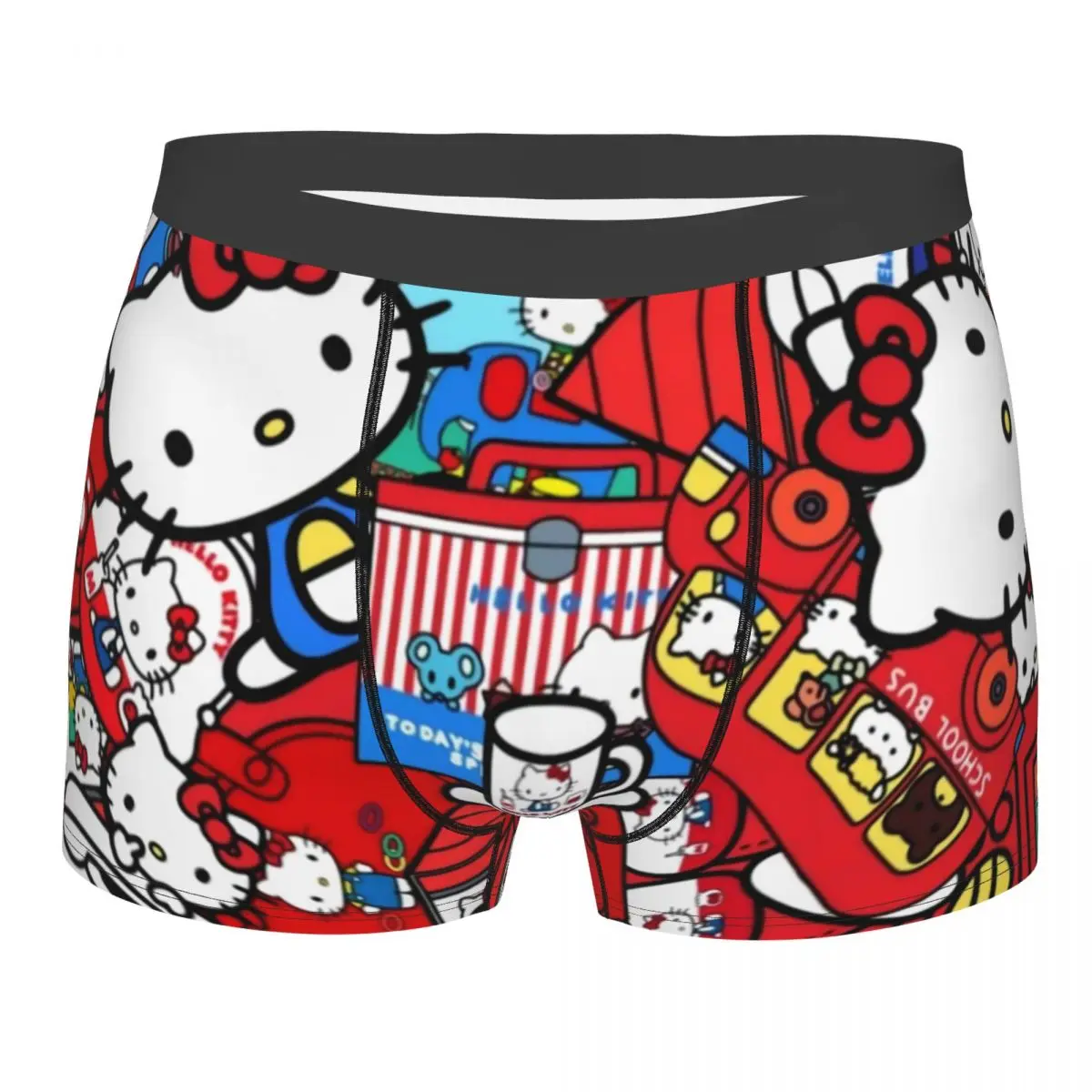 Custom Cute Kitty Cat Underwear Men Breathable Boxer Briefs Shorts Panties Soft Underpants For Homme