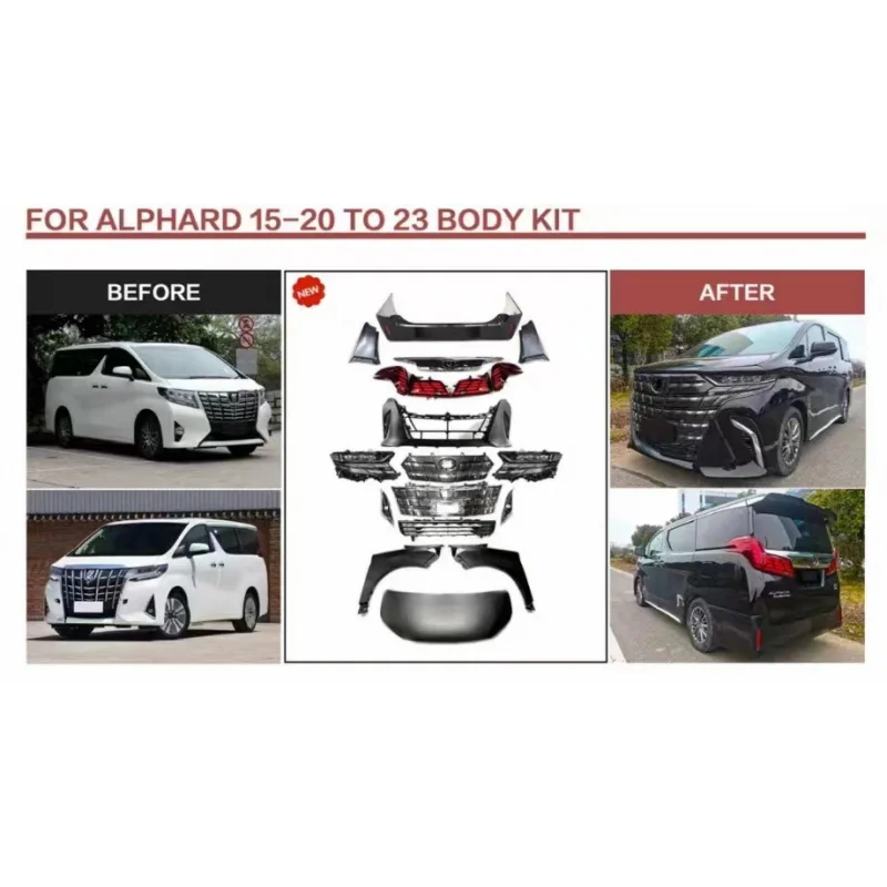 Suitable for 15-20 Toyota Alphard Old to New 23 Model Surround Kit