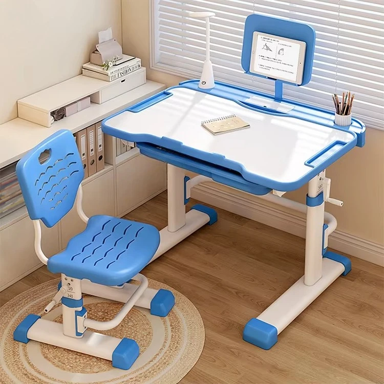 NO MOQ Children's Learning Desk Child Study for Kid Lamp Table for Ergonomic Home Student Children Study Height Adjustable Chair