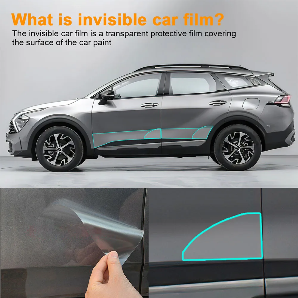 TPU Car Door Sills Triangle Protective Film For KIA Sportage 2023 2024 Anti-scratch Refit Sticker Paint Protection Accessories