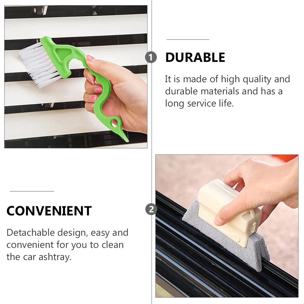 

6Pcs Household Cleaning Brush Set Plastic Nylon Groove Deep Cleaning Brush for Window Corner Bathroom Kitchen Stain Removal