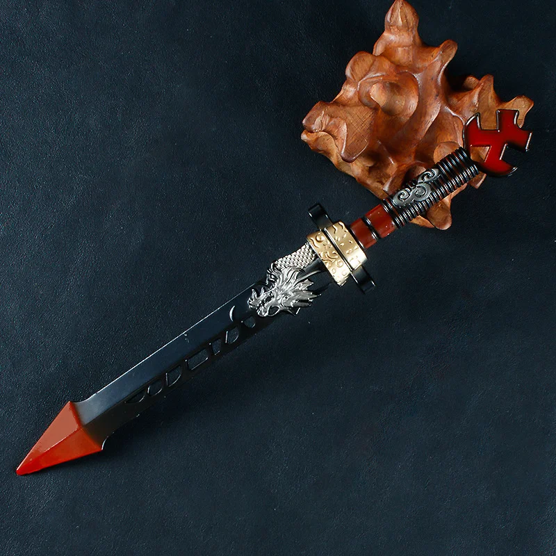New Delta Operations Game Merchandise Long Ya Knife Model Metal Equipment 15cm Red-Black Zinc Alloy Safe Role Playing Prop