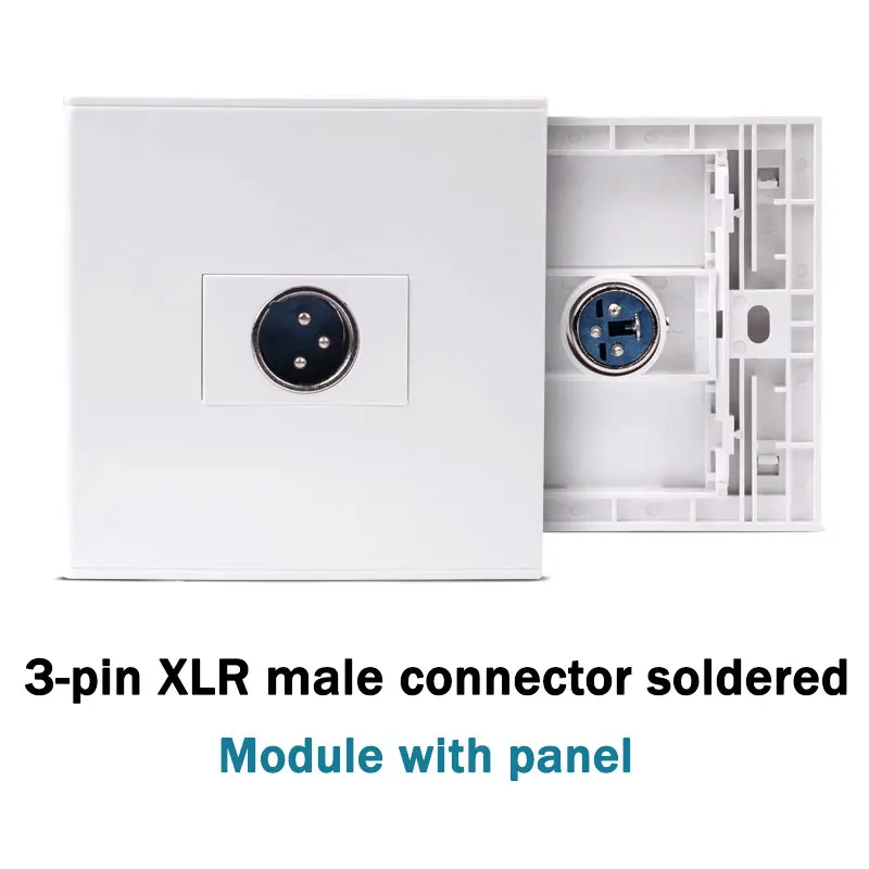 128 Type microphone module with panel XLR socket 3-core XLR module microphone 86 panel socket ground plug module