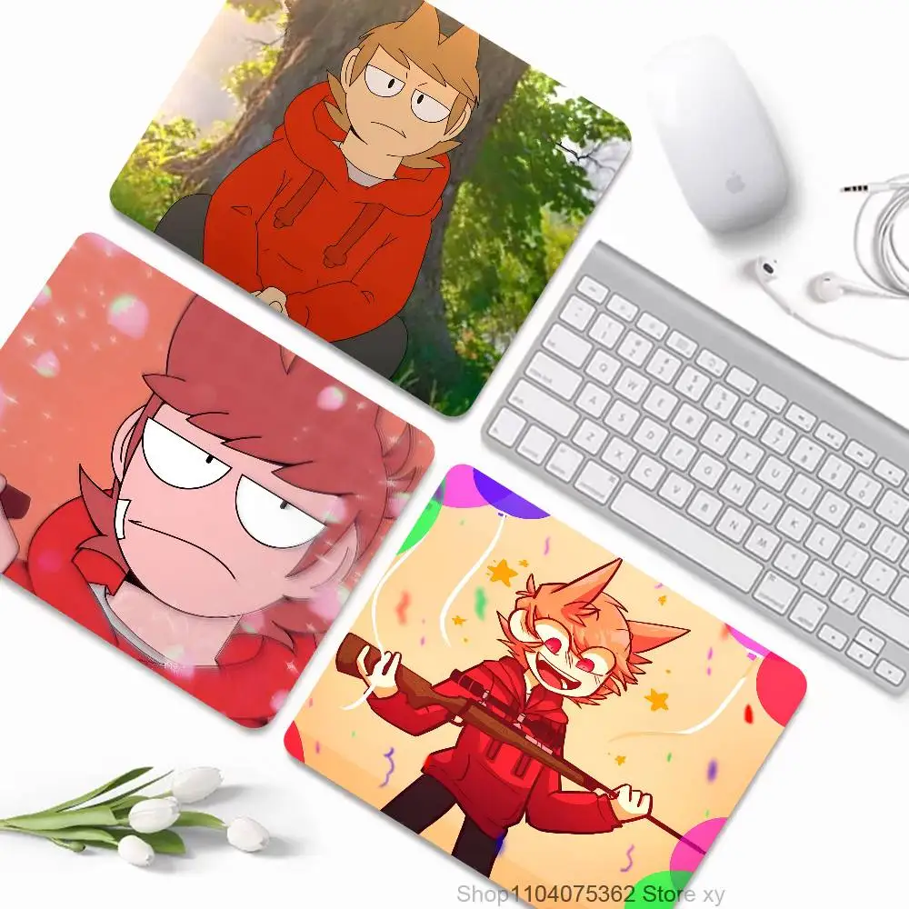 Anime Eddsworld Tord Mousepad Small LockEdge Mouse Pad For Gamers Computer Desk Pad Rectangular Anti-slip Rubber