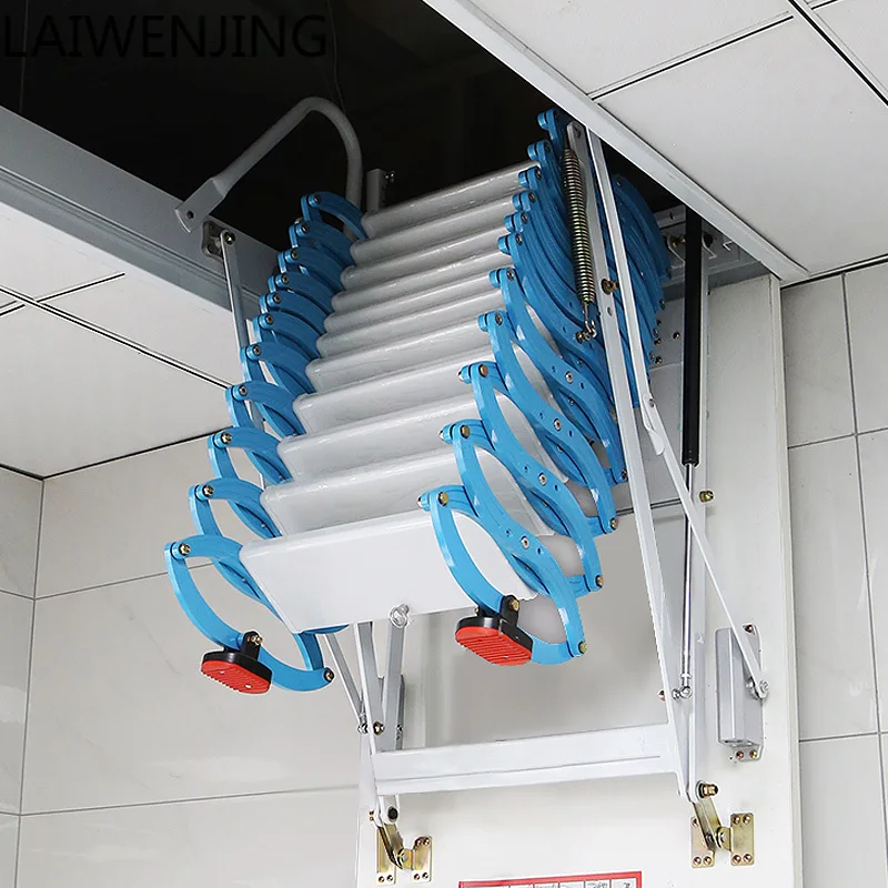 

HLZ household folding invisible small apartment shrink hidden automatic ladder