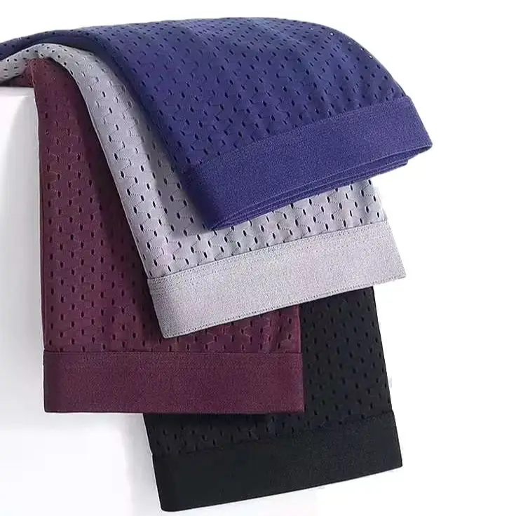 

4Pcs Men's Mesh Boxer Briefs Breathable Quick-Dry Underwear Set Multi-Color Comfortable Men's Underwear