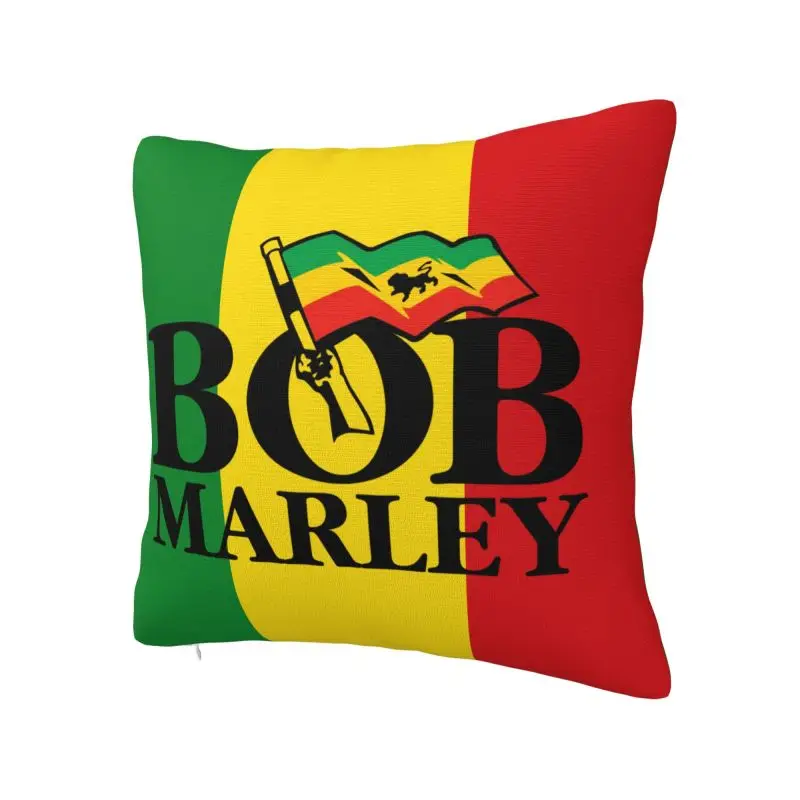 Jamaica Reggae Rock Bob Marley Cushion Cover 60x60 cm Polyester Velvet Throw Pillow Case For Sofa Car Home Decoration Pillowcase