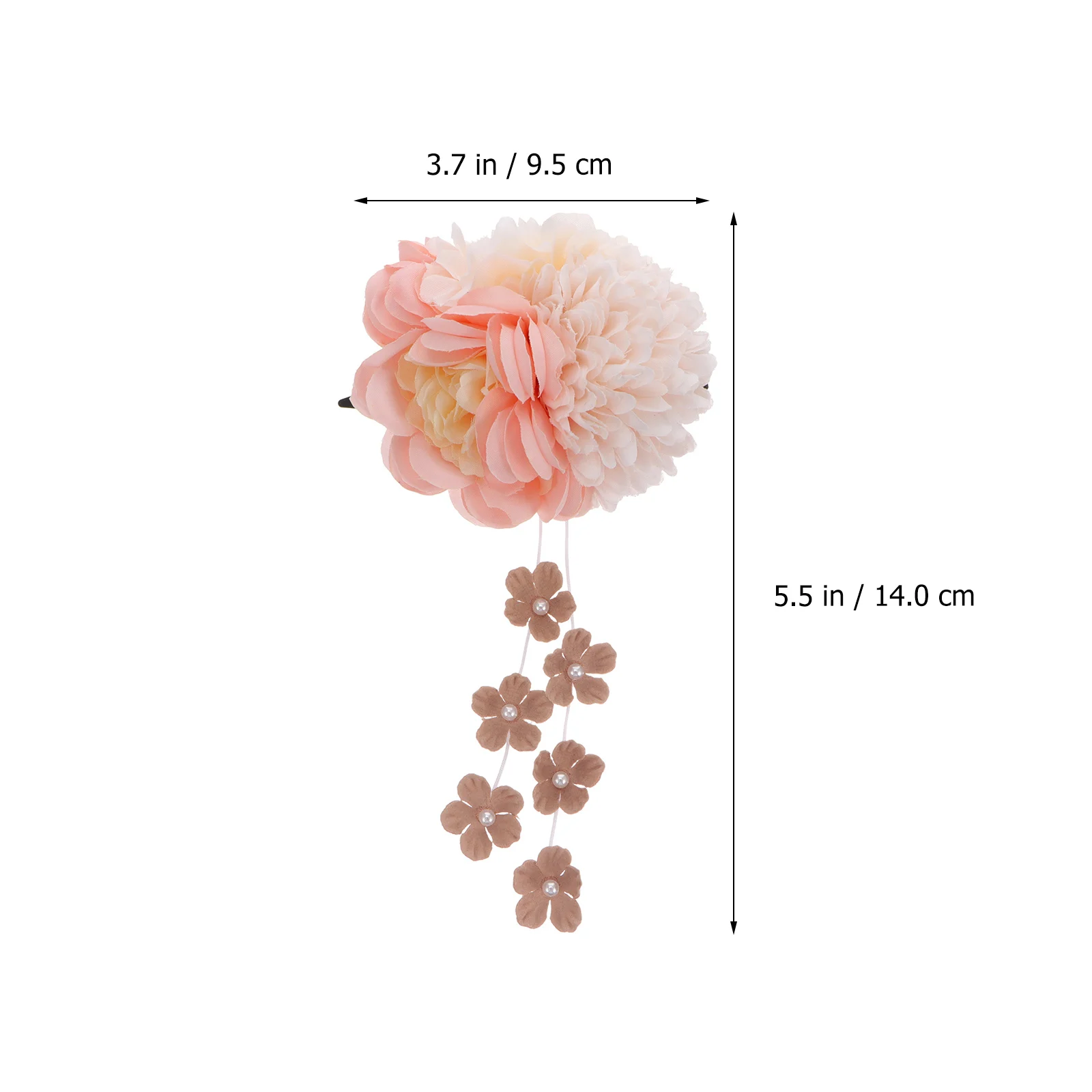 

Hanfu Hairpin Floral Wedding Accessories Brides Chinese Style Flower Pink Brooches Women Vintage Hair Clips Durable Practical