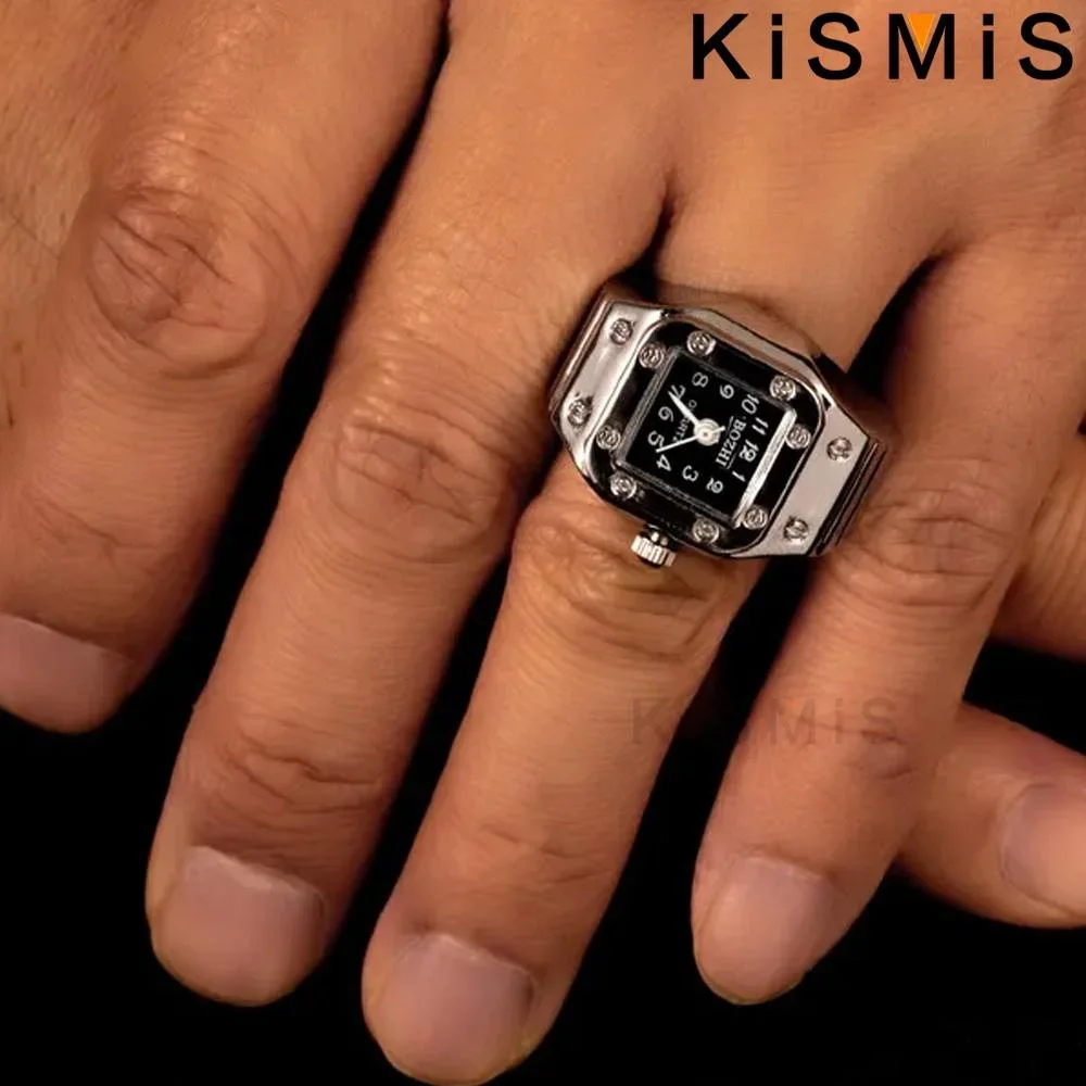 الرجال النساء أسلوب فاسق مربع جولة الكوارتز زوجين الساعات عارضة الهدايا الإبداعية الساعات الإلكترونية #4