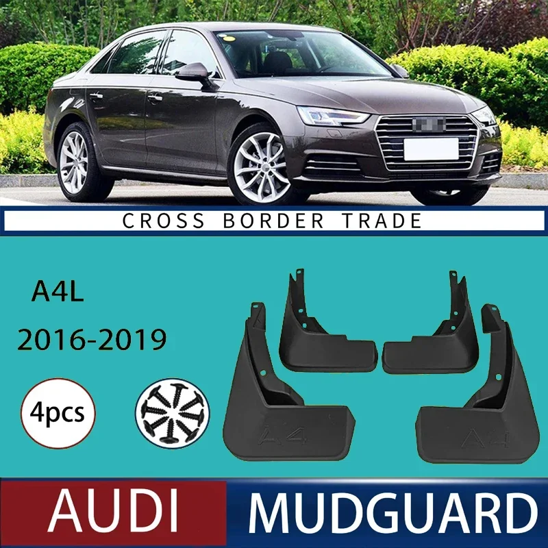 

Automotive Tire Mudguard Waterproof Splash Proof 4pcs Accessories For Audi A4L 2016-2019 2017 2018