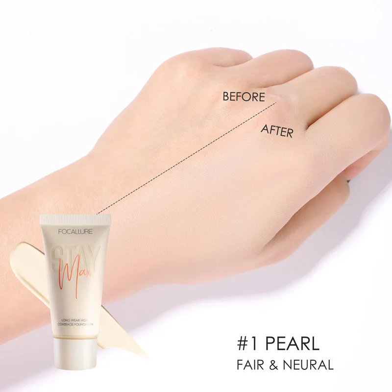 3OML Face Foundation Waterproof Base Cream Full Coverage Long-lasting Concealer Oil-control Easy To Wear Soft Face Makeup TSLM1