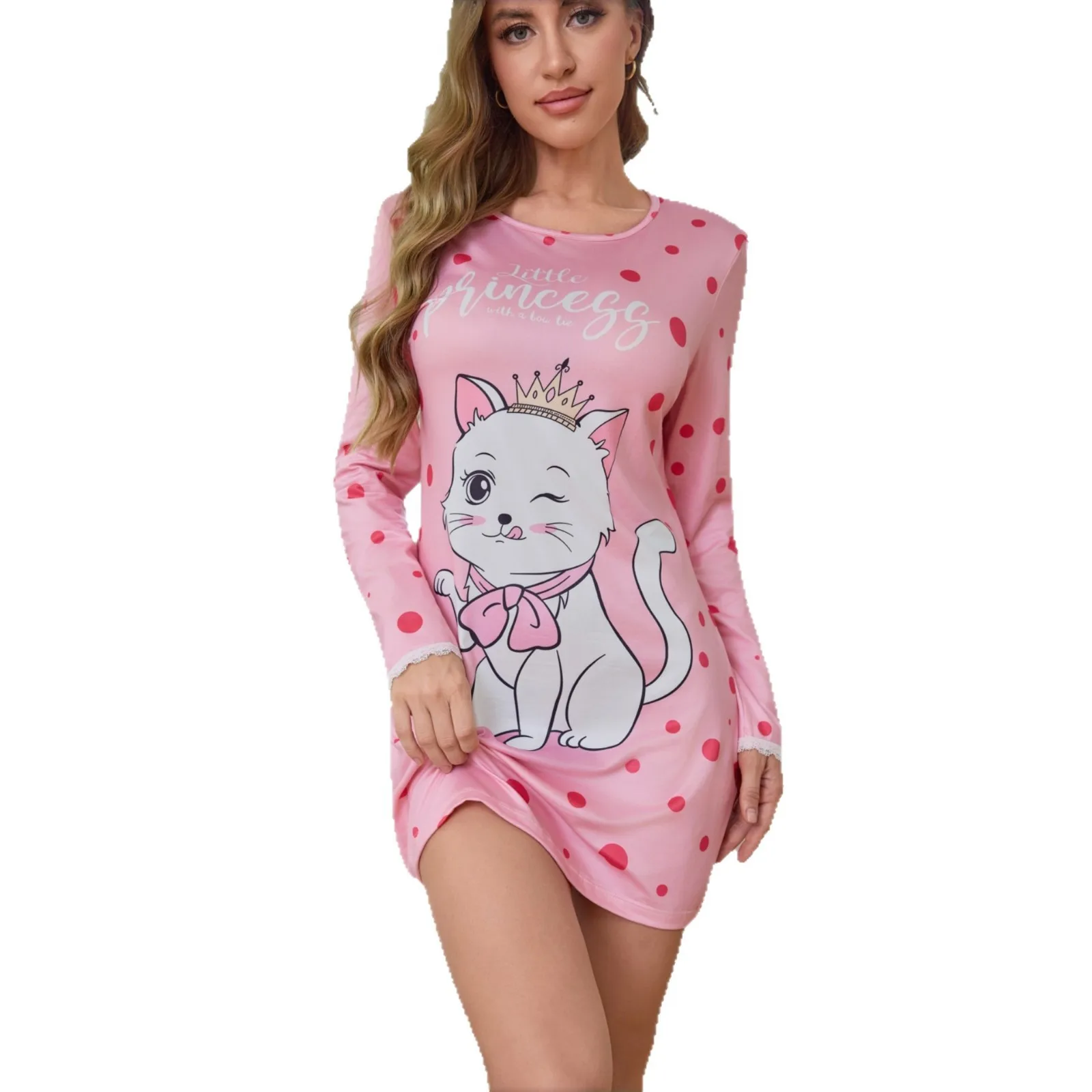 فستان طويل منامة إهمال السيدات المرأة قمصان النوم للنوم ملابس خاصة امرأة مثير المرأة ثوب النوم مثير امرأة كم